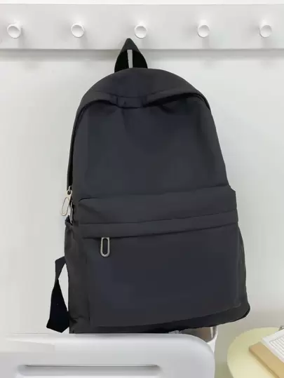 Waterproof Minimalist Pocket Front Functional Backpack School Bag For Graduate, Teen Girls, Freshman, Sophomore, Junior & Senior In College, University & High School, Perfect For Outdoors ,Travel & Back To SchoolSchool Backpack,School Bag,Large Capacity,Portable,Classic Casual,LightweightRookies & White-Collar Workers, Suitable For Teen Girls Women College Students,Boys And Men, Perfect For Back To School,First Day Of School,College,Middle School, High School,Work , Business, Commute,Shopping,Holiday