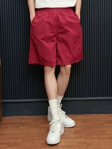 DAZY Men Slant Pocket Bermuda Shorts - Burgundy - View 4