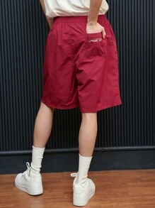 DAZY Men Slant Pocket Bermuda Shorts - Burgundy - View 6