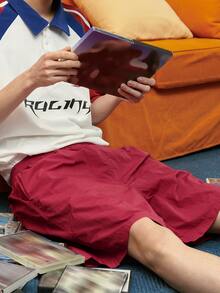 DAZY Men Slant Pocket Bermuda Shorts - Burgundy - View 9