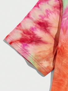 Manfinity Chillmode Men Tie Dye Palm Tree Print Tee - Multicolor - View 4