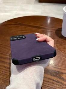 1pc Solid Color TPU Leather Phone Case Compatible With Apple 11, 12, 13, 14, 12 Pro Max, 13 Pro Max, 15, 15 Pro, 15 Plus, 15 Pro Max, 16, 16 Pro, 16 Plus, 16 Pro Max And Galaxy A12, A21S, A32, A50, A51, A52, A71, A73, S20 FE, S21, S22, A04, A13, A14, A24, A33, A34, A54