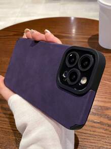 1pc Solid Color TPU Leather Phone Case Compatible With Apple 11, 12, 13, 14, 12 Pro Max, 13 Pro Max, 15, 15 Pro, 15 Plus, 15 Pro Max, 16, 16 Pro, 16 Plus, 16 Pro Max And Galaxy A12, A21S, A32, A50, A51, A52, A71, A73, S20 FE, S21, S22, A04, A13, A14, A24, A33, A34, A54