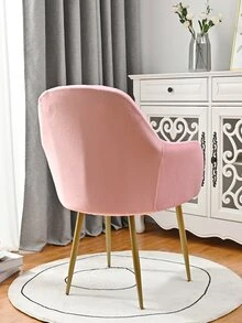 1 cái/2 cái/4 cái Vỏ bọc ghế cong mới co giãn bằng lông nhân tạo màu bạc, Vỏ bọc chống nước chống bụi, Thích hợp cho ghế khách sạn, phòng khách, phòng học, phòng ăn - Hồng - Xem 6