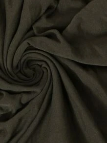 1pc Dark Grey Dining Chair Slipcover, Classic Polyester Dining Room Chair Slipcover For Home - Dark Grey - View 4