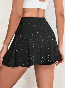 Gameset SHEIN Sport 无缝星星印花运动短裙网球裙