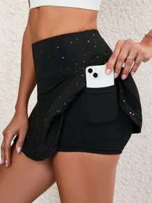 Gameset SHEIN Sport 无缝星星印花运动短裙网球裙