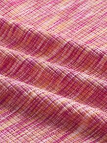 SHEIN EZwear 段染羅紋針織緊身連衣裙 - 藕粉色 - 查看 3