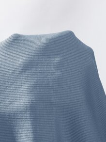 SHEIN EZwear Solid Rib-knit Cami Top - Dusty Blue - View 4