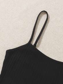 SHEIN EZwear 2 Packs Solid Rib-Knit Cami Top