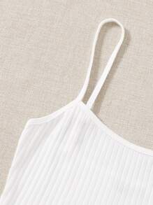 SHEIN EZwear 2 Packs Solid Rib-Knit Cami Top