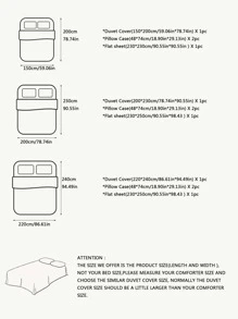 4pcs/set Solid Color Duvet Cover Set Without Filler, Minimalist Green Bedding Set For Home - Green - View 8