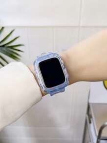 二合一矽膠錶帶適用於Apple Watch - 霧霾藍 - 查看 3