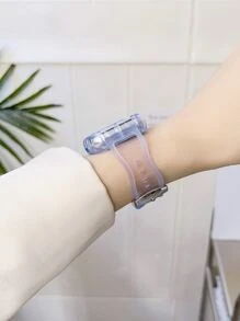 二合一矽膠錶帶適用於Apple Watch - 霧霾藍 - 查看 4