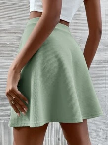 SHEIN Frenchy Váy nữ màu trơn Giải trí - Màu xanh Bạc hà - Xem 1