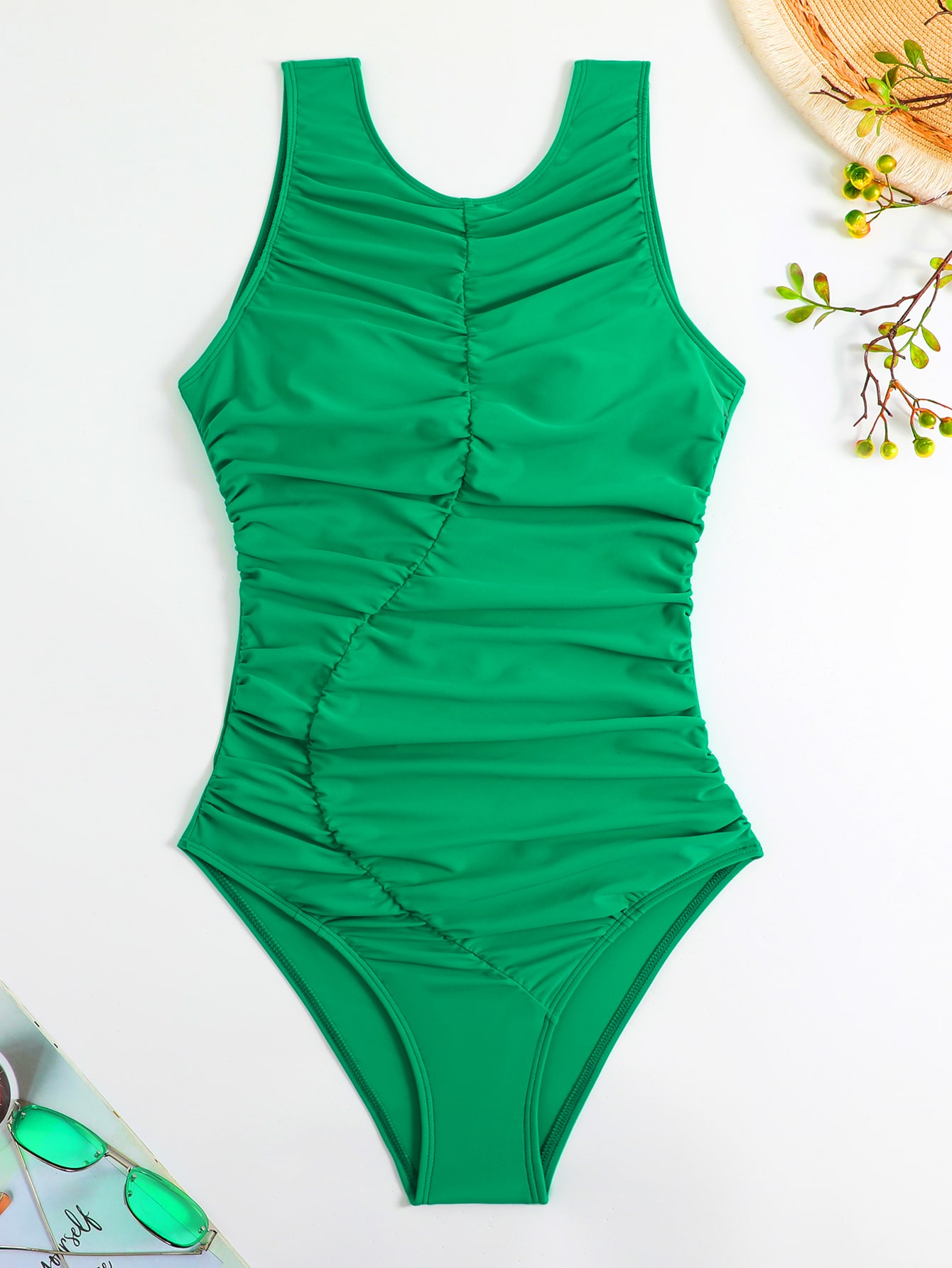 Ruched One Piece Swimsuit SHEIN USA