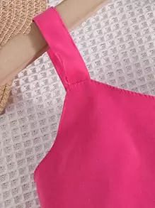 Top De Camiseta Corta Y Pantalones Anchos De Pierna Para Niñas En Edad Preadolescente - Rosa Fucsia - Ver 3