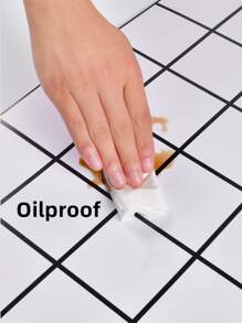 2入組/套PVC廚房貼紙,現代格紋圖案防水廚房牆面翻新貼紙
