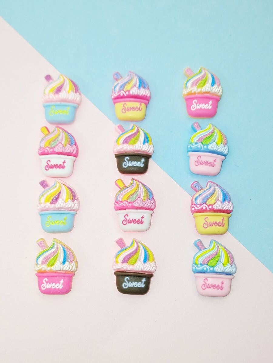 12pcs Cupcake DIY Hair Accessory Hair Clips Claw Clips Hair Slide Hair Barrettes