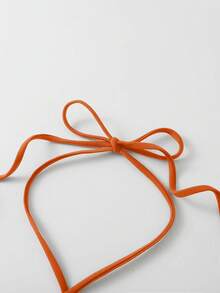 Áo Tops Bikini Nữ Hội Chữ thập Ren lên màu trơn - trái cam - Xem 5