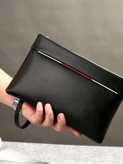 Men's Large Capacity Business & Casual Envelope Clutch Bag, Suitable For Mobile Phone And Coins Black Bag Hand Bag Vintage Gift Gift Valentines Gift Men Wallet Hand Bag Travel Winter Purse Wash Bag Old Money Multi Card Clutch Bag Long Wallet Bag For Men Purses Valentines Travel Essentials Holiday Essentials Bags Vintage School The Sporty Life Vacation Gift Bag Bag Pack Handbags Christmas Gifts