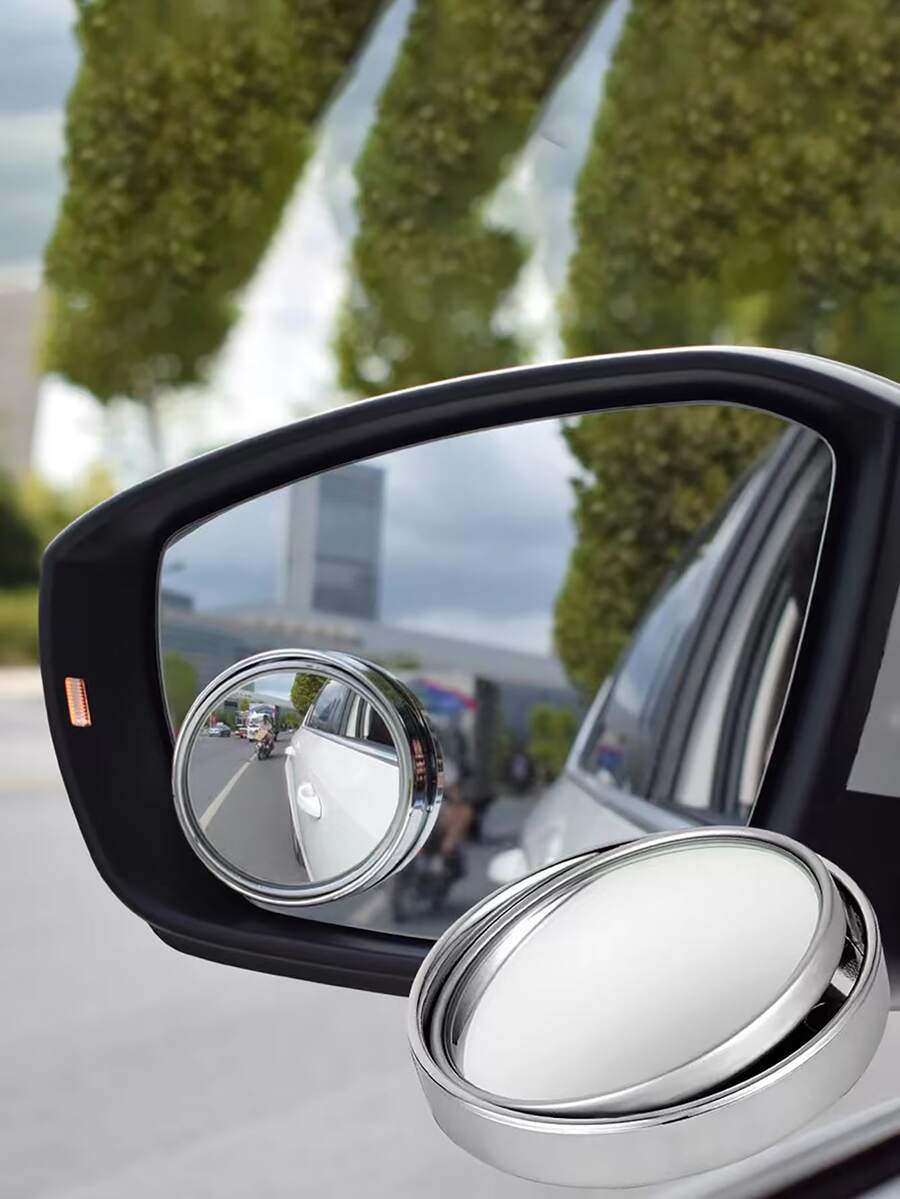 1 Gương Chiếu Hậu Ô Tô Điểm Mù Gương Góc Rộng - Bạc - Xem 1