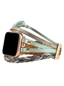 PU皮革錶帶適用於Apple Watch - 彩色 - 查看 4