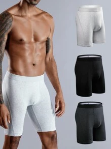 Hombres 3 piezas Calzoncillos boxer con estampado de letra - Multicolor - Ver 1