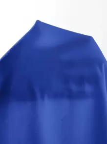 SHEIN BAE Scoop Neck Solid Crop Tee - Royal Blue - View 5