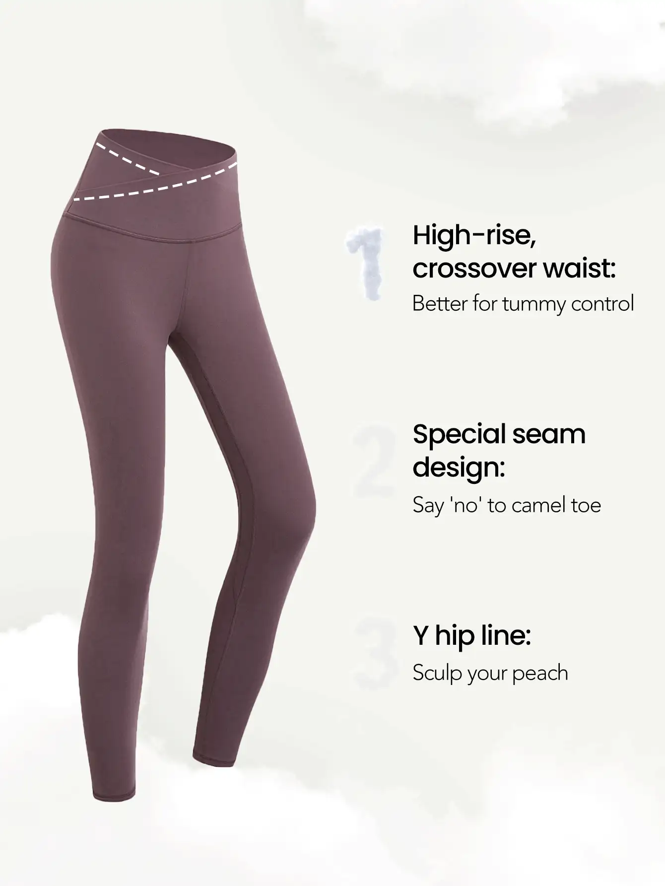 GLOWMODE Leggings De Yoga Cruzados De Alta Elasticidad Suaves Como Mantequilla En La Cintura Con Tecnología Featherfit™ De 24", Pantalones Deportivos Para Cintura Cruzada