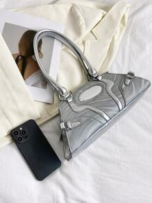 Glamorous,Elegant,Exquisite,Quiet Luxury Metallic Bag Silver Funky Ins Style Evening Clutch Bags Novelty Gifts For Teen Girls Women College Students Perfect For Party,Prom,Dinner,Wedding - View 4