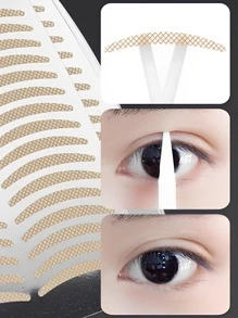 Tiras de levantamiento de párpados, 144 piezas Cinta adhesiva doble para párpados, cinta para levantar la cubierta de los ojos - Caqui - Ver 1