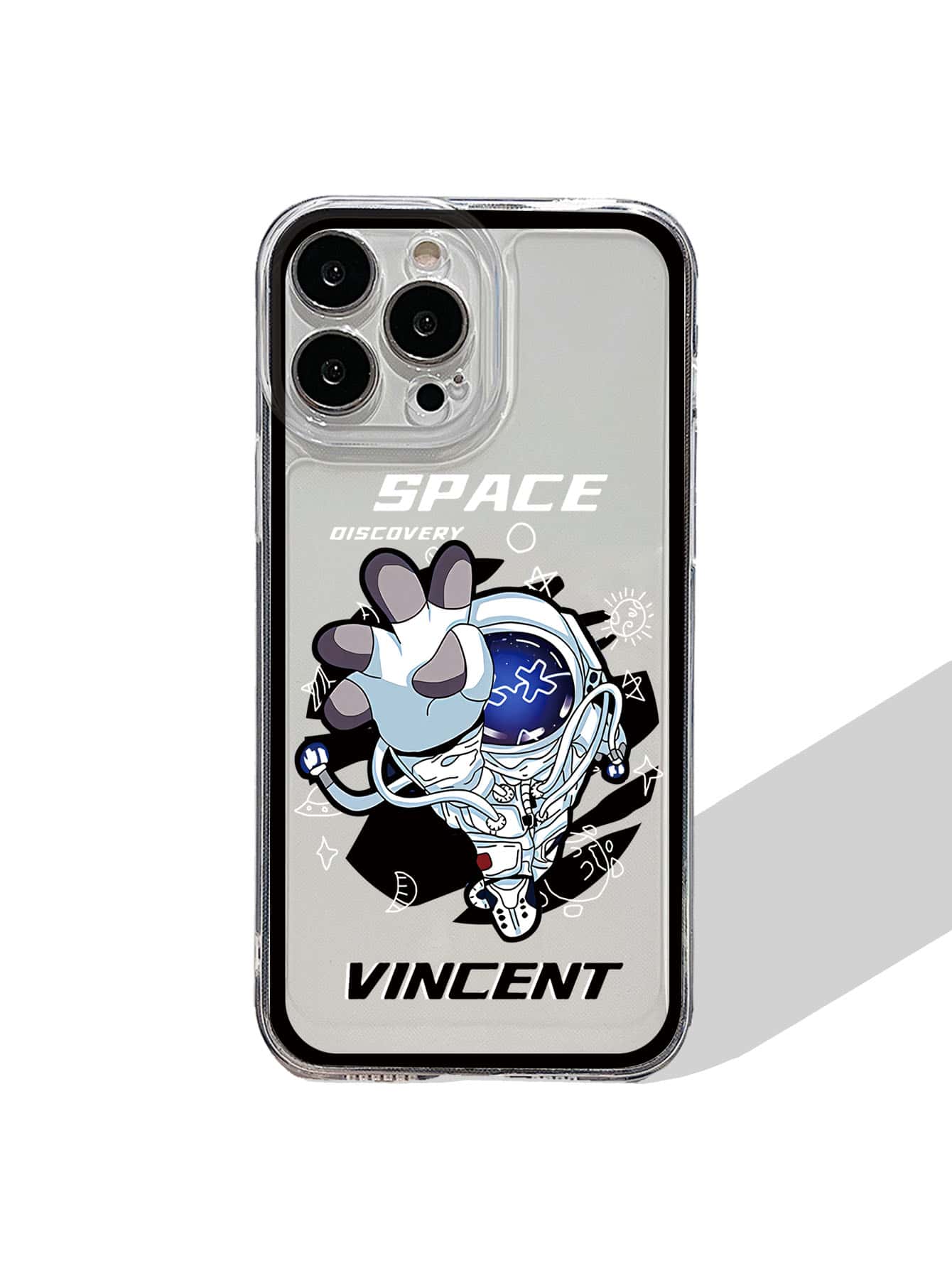 Coque de téléphone transparente avec motif astronaute, version internationale, pas la version domestique - Multicolore - Voir 1