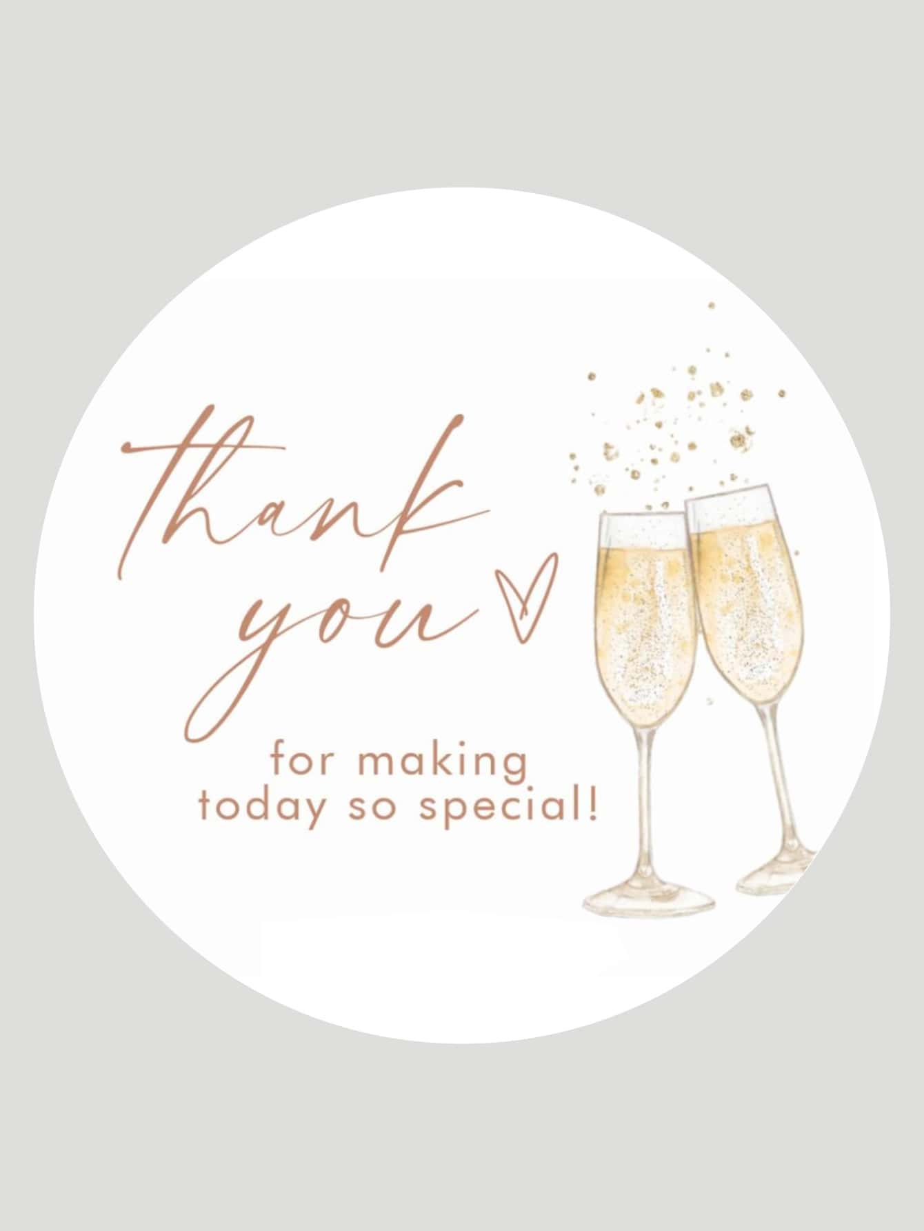 60 件/套纸质礼品标签贴纸，现代口号图形礼品贴纸，适用于派对、圣诞节情人节 - 香檳色 - 查看 1