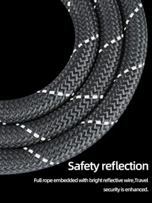 1pc Reflective Pet Leash For Cat And Dog For Outdoor - Grey - View 5