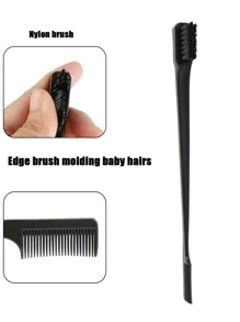 4 Băng Đô Tóc Giả & Băng Keo 2 Mặt & Bàn Chải - Màu Hồng Tươi - Xem 3