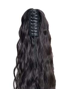 22Inch Claw Clip On Ponytail Hair Extension Corn Wave Claw Clip In Ponytail Extension Jaw Claw Clip Curly Hair Ponytail Soft Fluffy Hairpiece For Women Daily Wear - Chocolate Brown - View 8