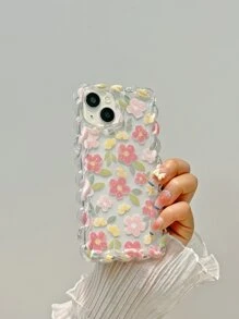 Floral Pattern Phone Case With Lanyard - Multicolor - View 5