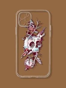 Clock Butterfly Skull Pattern Phone Case Compatible With Apple Iphone, Compatible With Xiaomi, Compatible With Huawei - Multicolor - View 1