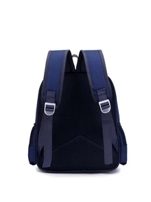 Chicos Mochila funcional con diseño de dibujos animados con diseño de parche de letra