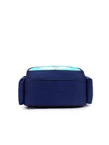 Chicos Mochila funcional con diseño de dibujos animados con diseño de parche de letra