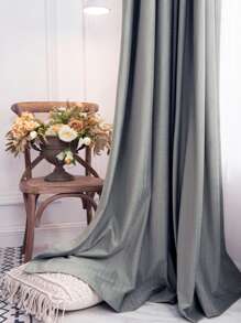 素色單片遮光窗簾適用於臥室和客廳滌綸單片遮光窗簾四季皆宜 - 彩色 - 查看 1