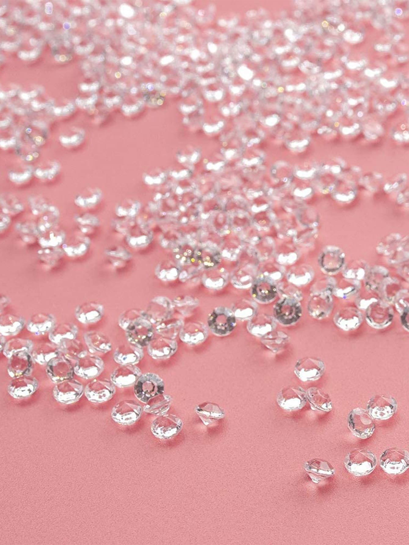 2000psc 4.2mm Plastic Crystal, Simple Clear Diamond Shaped Throwing Confetti For Party - Clear - View 1