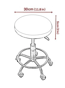 1pc Polyester Stool Cover, Camel Color Stretchy Stool Seat Slipcover For Dining Room - Camel - View 5