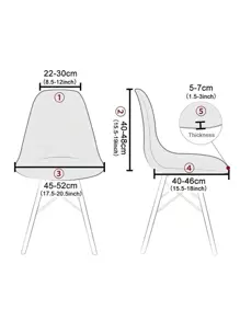 Solid Color Stretchy Chair Slipcover - White - View 5