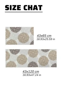 1 Họa Tiết Hoa Thảm Nhà Bếp Chống Trơn Trượt, Polyester Hiện Đại Sàn Cho Nhà Bếp, Tất Cả Các Mùa - Nhiều màu - Xem 2