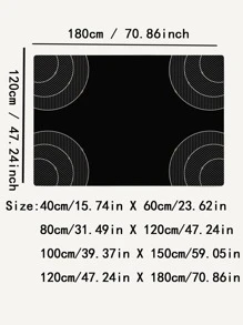 1入組幾何圖案防滑地墊滌綸家用地墊 - 彩色 - 查看 5