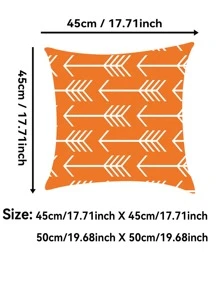 6 peças/conjunto Estojo decorativo de almofada de arremesso linho modernista impressão geométrica sem enchimento para sofá - Multicolorido - Ver 8