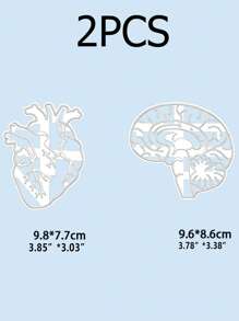 2 piezas sello de galleta con diseño de órgano - Blanco - Ver 2