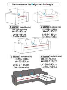 1入組滌綸沙發座墊套客廳波西米亞風幾何圖案彈力沙發墊套 - 彩色 - 查看 6
